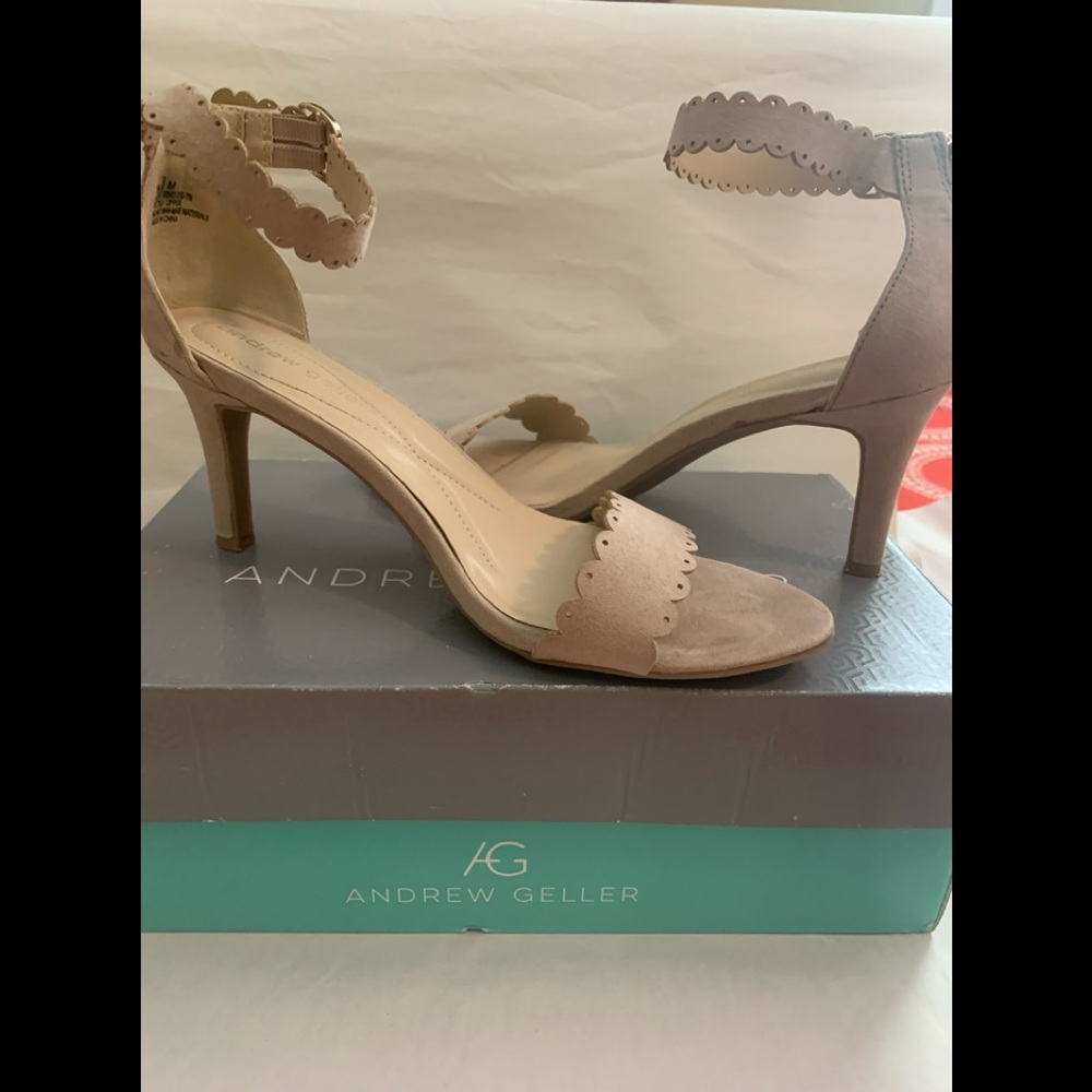 Andrew Geller UNA Blush II ankle strap sandals